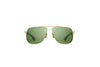 BUGATTI - 100 (24K Yellow Gold/Black Horn Acetate | Vintage Green Lens)