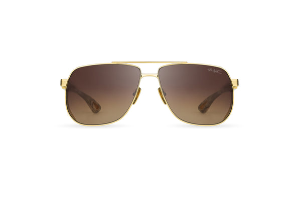 BUGATTI - 100 (24K Yellow Gold/White Pearl Acetate | Brown Gradient)