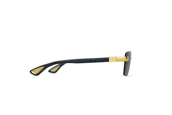 BUGATTI - 36C (24K Yellow Gold/Black Horn Acetate | Grey Gradient Lens)