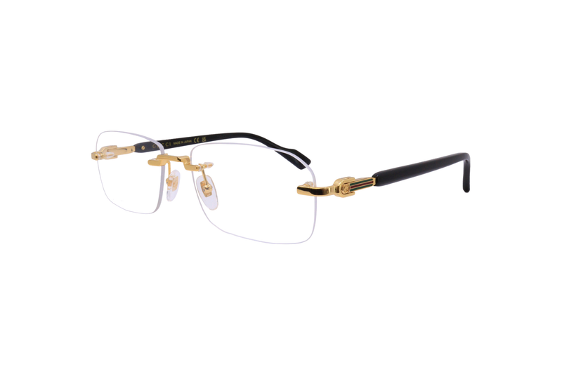 Gucci Black and Gold Rimless Glasses Gucci GG1221O Prescription Eyeglasses | Free Shipping  main image 4
