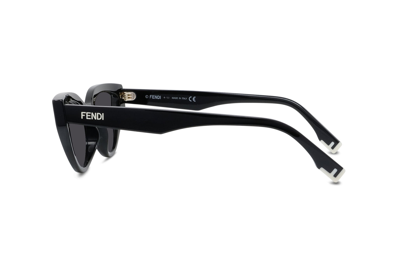 Unisex Fendi cat eye sunglasses made in Italy NWT FENDI EYEWEAR Rimless cat-eye crystal-embellished silver  main image 2
