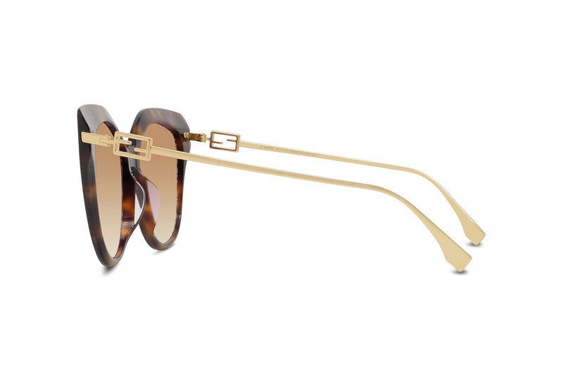 Fendi Baguette Havana Cat Eye Sunglasses