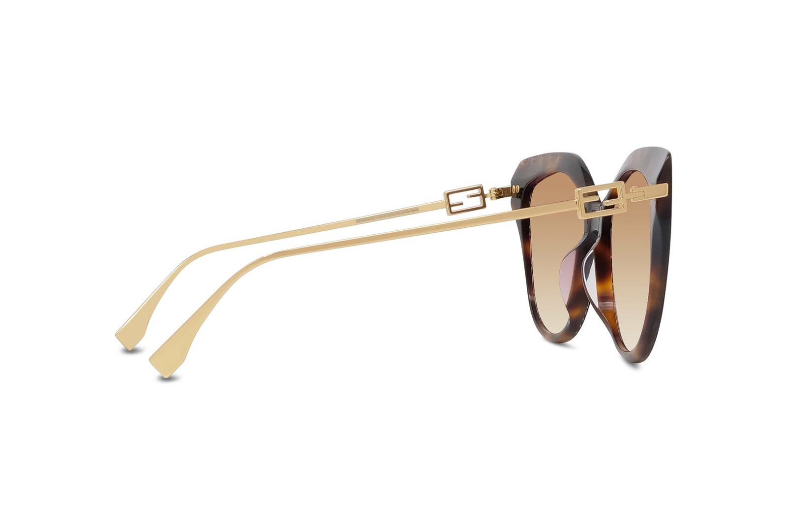 FENDI EUC Havana Tortoise F IS FENDI Brown Cat-Eye Shaped Sunglasses Fendi Way Brown | Fendi main image 4