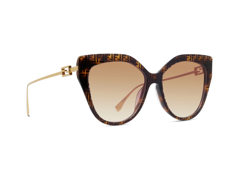 Fendi Baguette Havana Cat Eye Sunglasses
