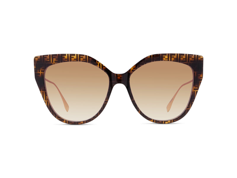 Fendi Baguette Havana Cat Eye Sunglasses