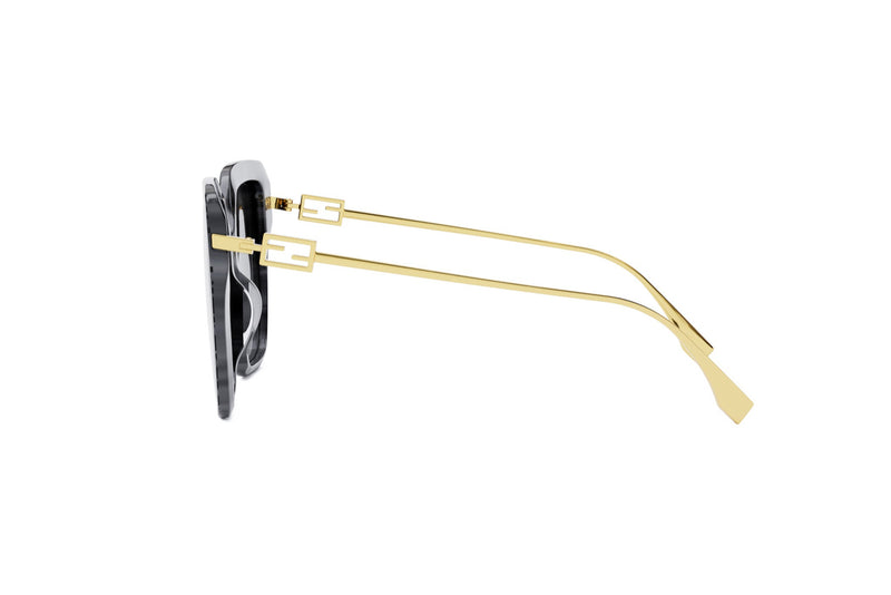 Fendi Baguette Grey Square Sunglasses