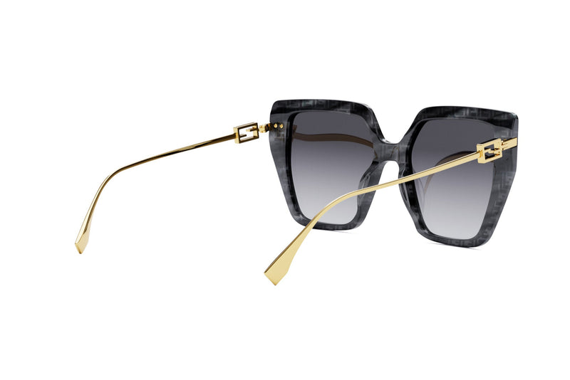 Fendi Baguette Grey Square Sunglasses