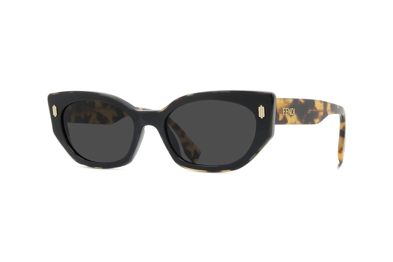 Fendi Bold Black Geometric Sunglasses