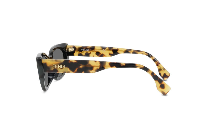 Fendi Bold Black Geometric Sunglasses
