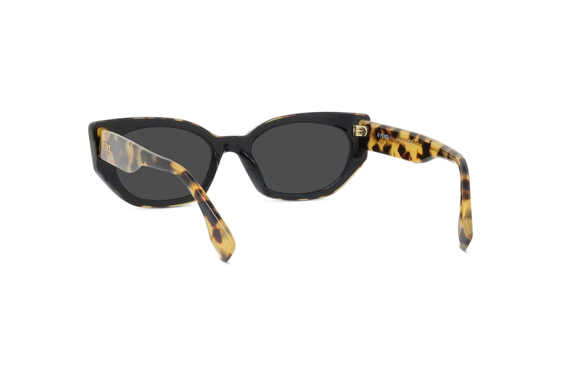 Fendi Bold Black Geometric Sunglasses