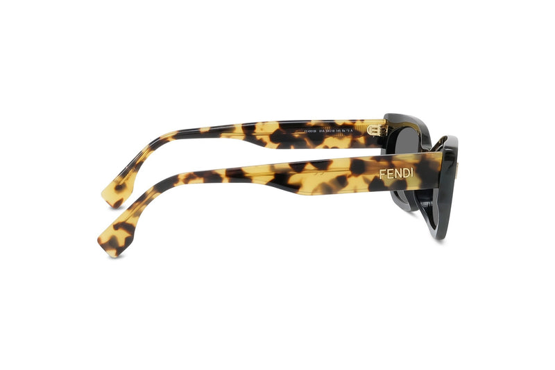 Fendi Bold Black Geometric Sunglasses