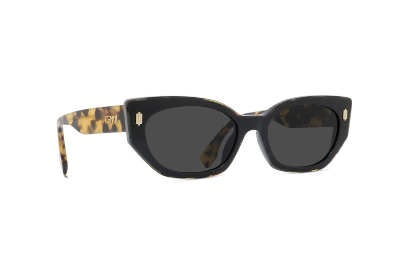 Fendi Bold Black Geometric Sunglasses