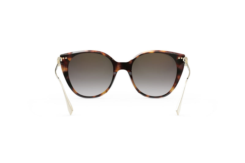 Fendi Baguette Havana Round Sunglasses