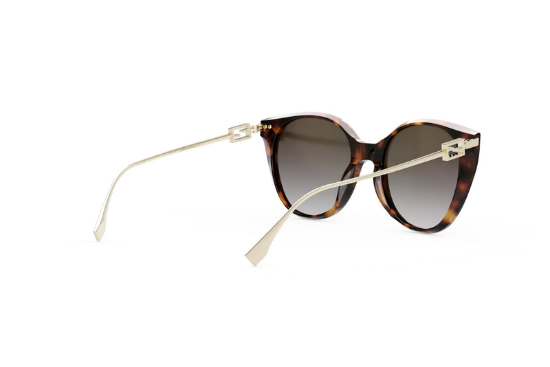 Fendi Baguette Havana Round Sunglasses