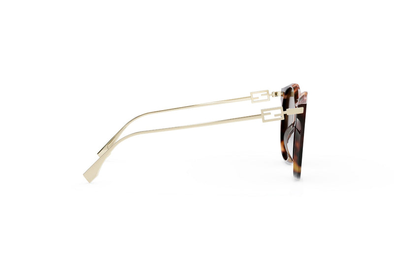 Fendi Baguette Havana Round Sunglasses