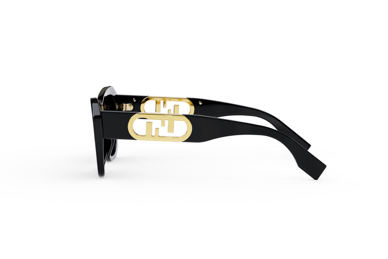 O'Lock Black Rectangular Sunglasses