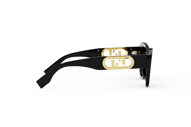O'Lock Black Rectangular Sunglasses
