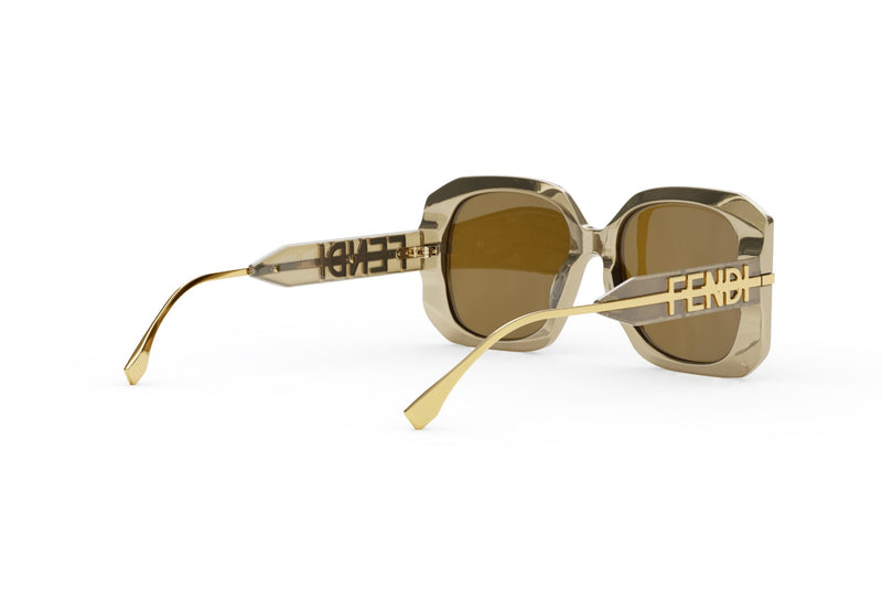 Fendigraphy Brown Square Sunglasses