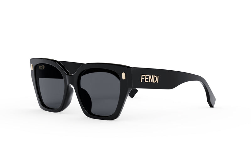 Fendi Bold Black Square Sunglasses