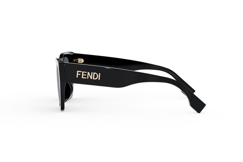 Fendi Bold Black Square Sunglasses