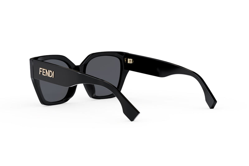 Fendi Bold Black Square Sunglasses