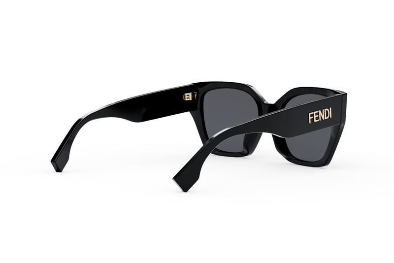 Fendi Bold Black Square Sunglasses