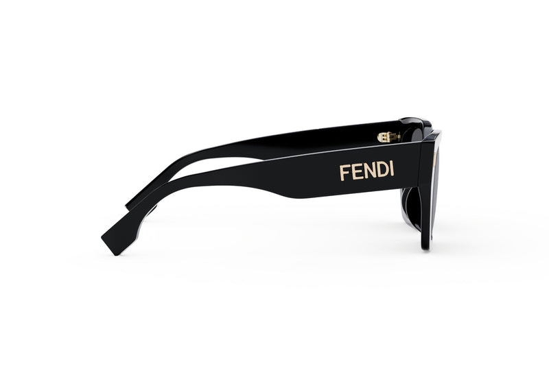 Fendi Bold Black Square Sunglasses