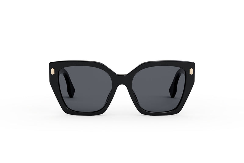 Fendi Bold Black Square Sunglasses