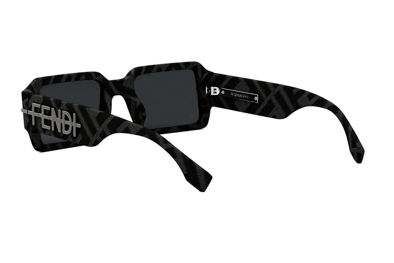 Fendigraphy Black Rectangular Sunglasses – Good See Co display picture 3