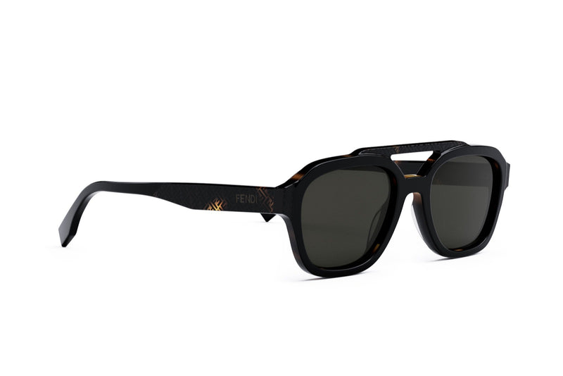 Fendi Bilayer Black Geometric Sunglasses – Good See Co display picture 3