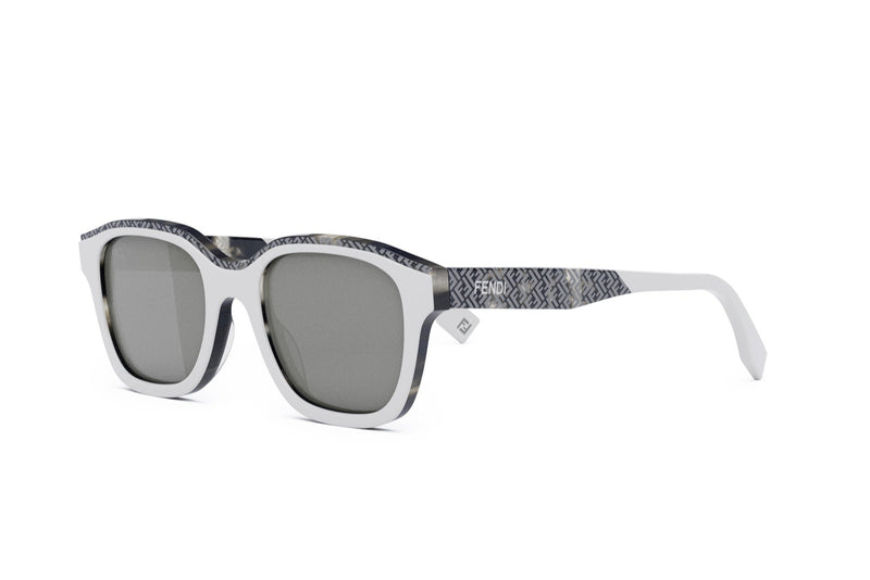 Fendi Bilayer White Square Sunglasses – Good See Co display picture 1