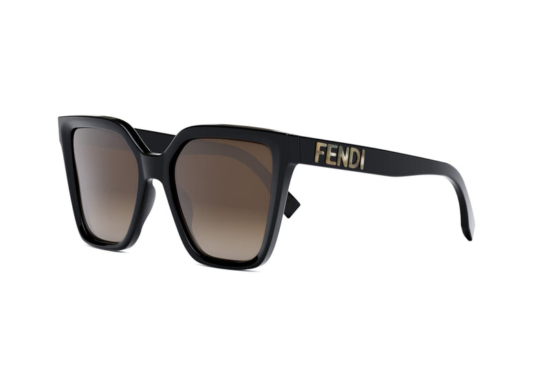 Lettering Black Square Sunglasses