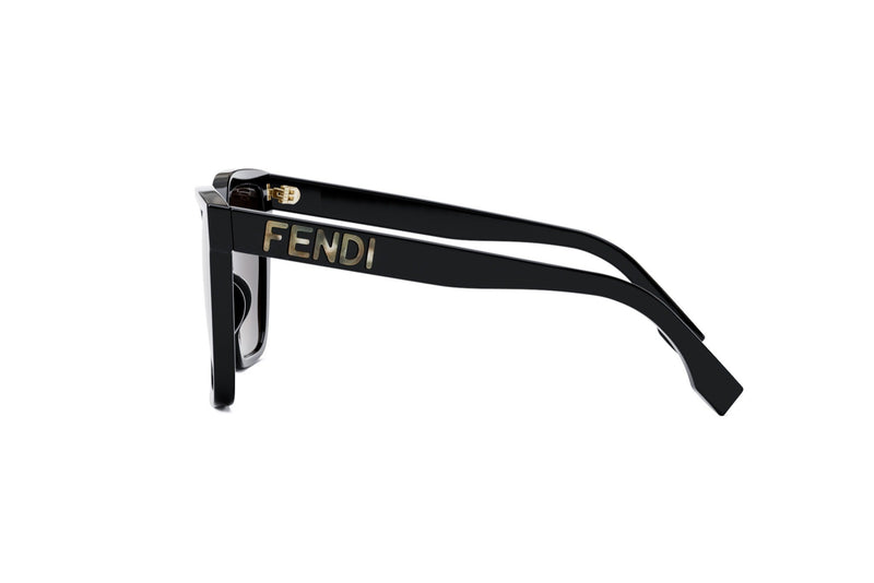 Lettering Black Square Sunglasses