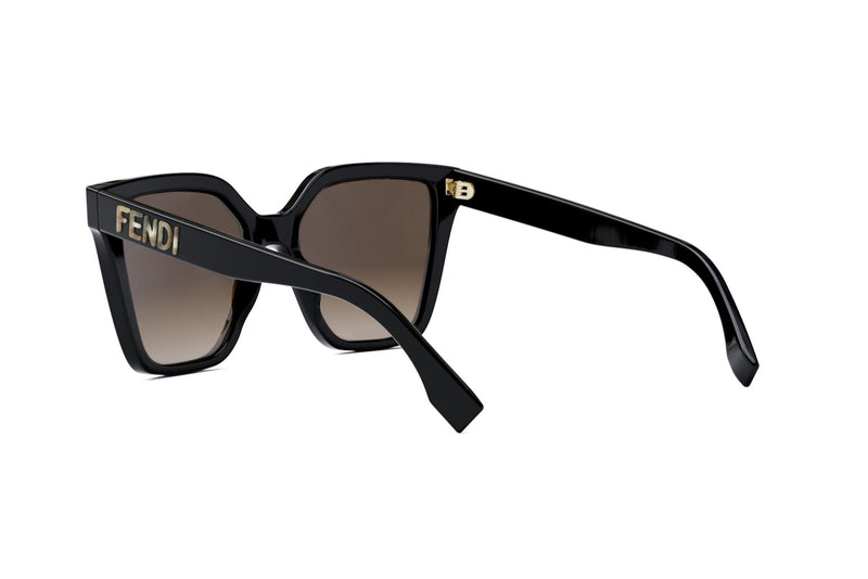 Lettering Black Square Sunglasses