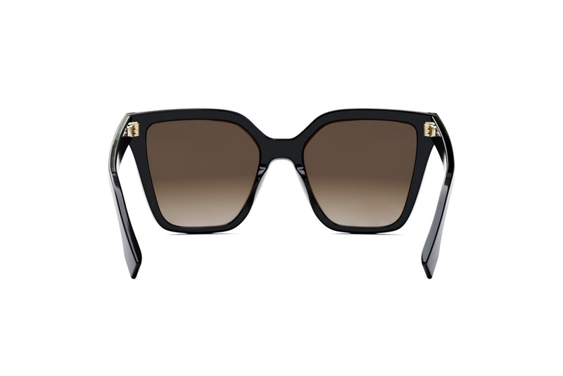 Lettering Black Square Sunglasses