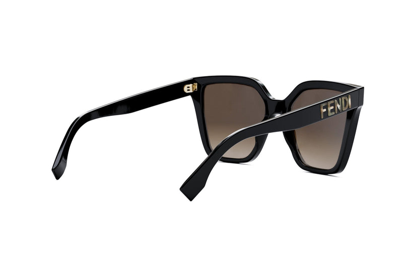 Lettering Black Square Sunglasses