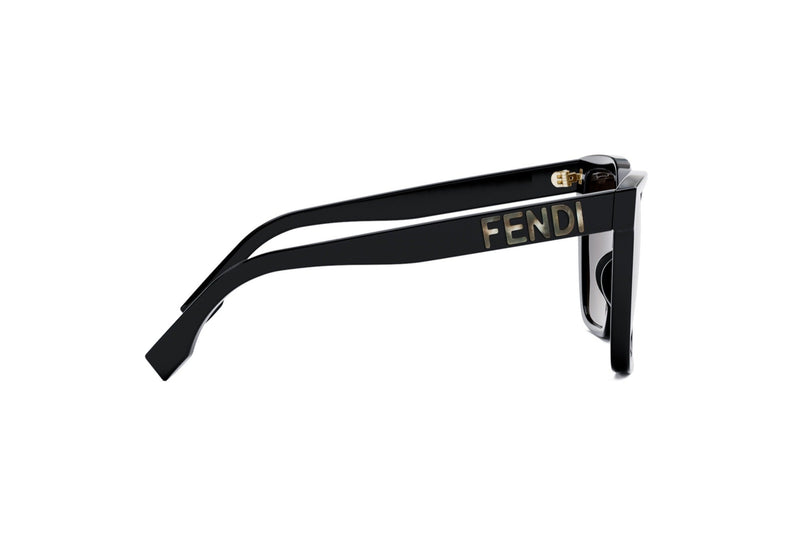 Lettering Black Square Sunglasses