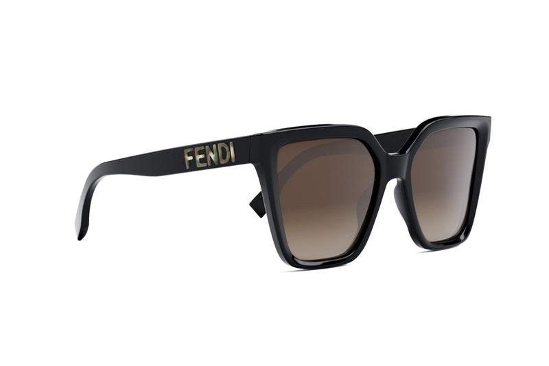 Lettering Black Square Sunglasses