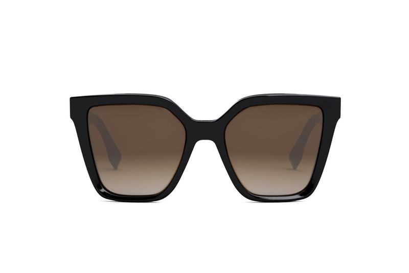 Lettering Black Square Sunglasses