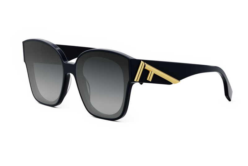 Fendi | Oversized Square Sunglasses - Blue Fendi Way Fe 40085i 01v Square Sunglasses - Blue | Editorialist main image 3