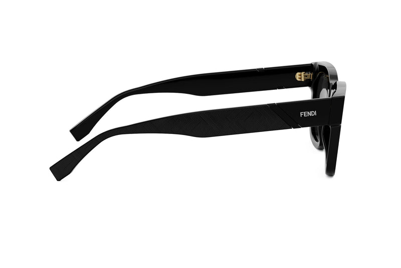 Fendi Diagonal Black Square Sunglasses