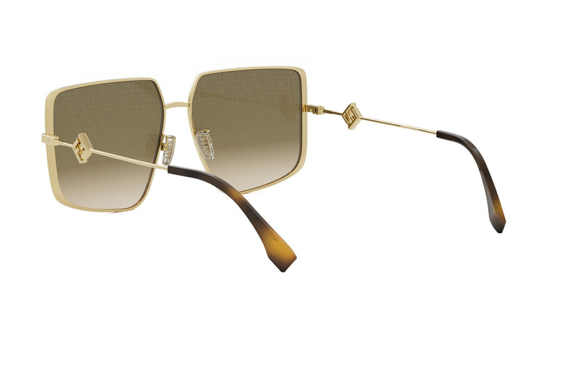 Fendi Yellow Square Sunglasses