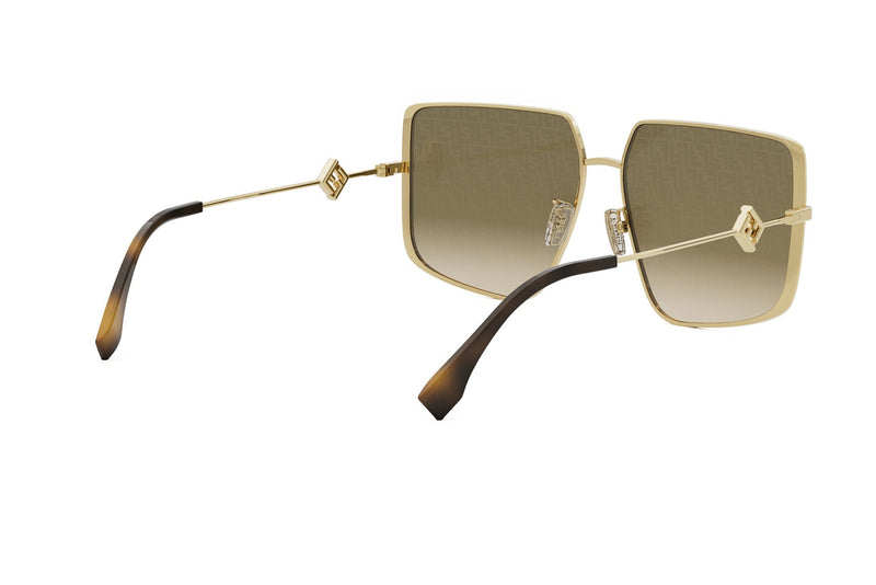 Fendi Yellow Square Sunglasses