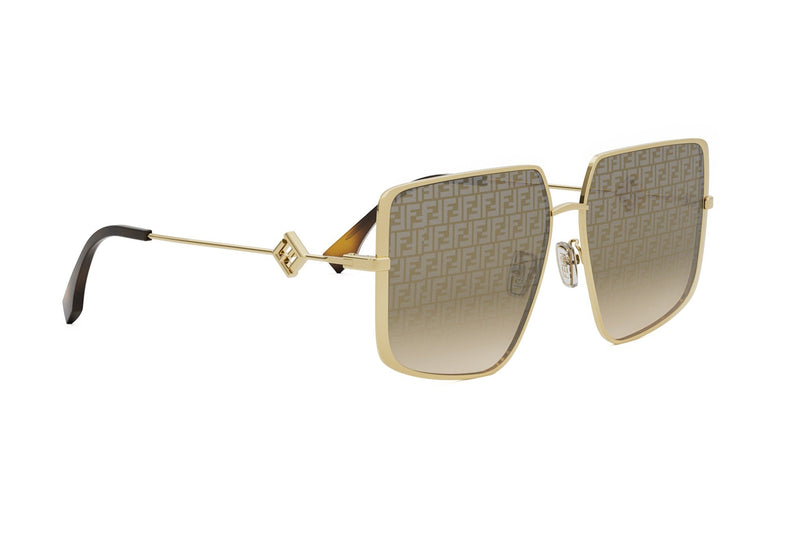 Fendi Yellow Square Sunglasses