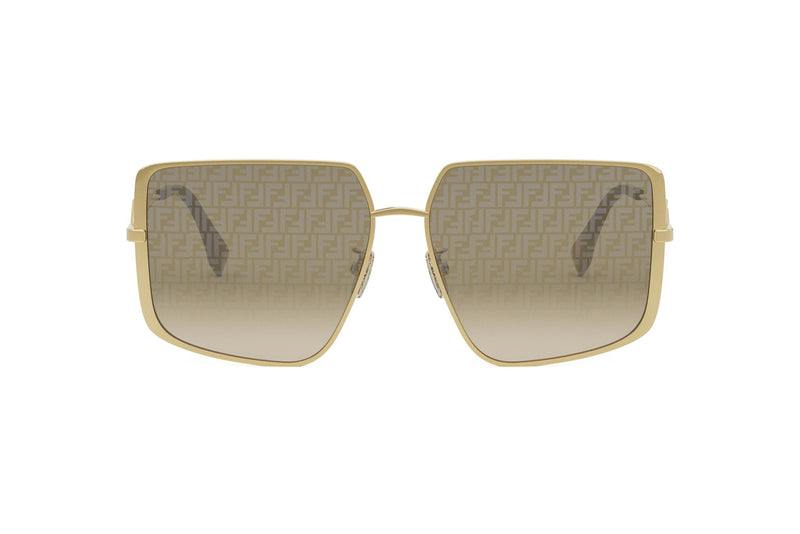 Fendi Yellow Square Sunglasses