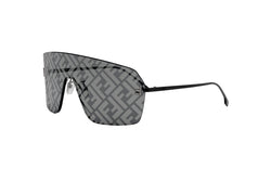 Fendi First Crystal Black Rectangular Sunglasses