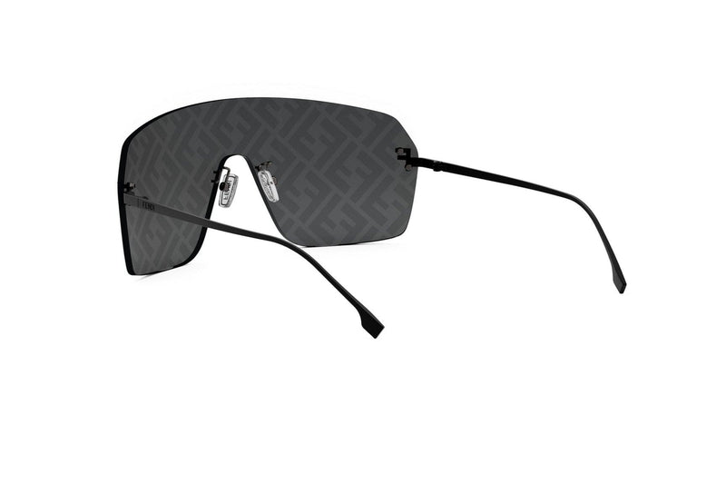 Fendi First Crystal Black Rectangular Sunglasses