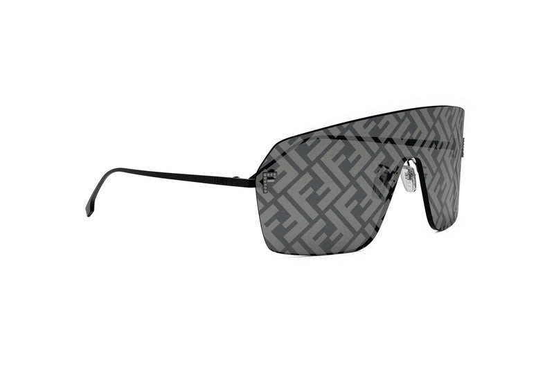 Fendi First Crystal Black Rectangular Sunglasses