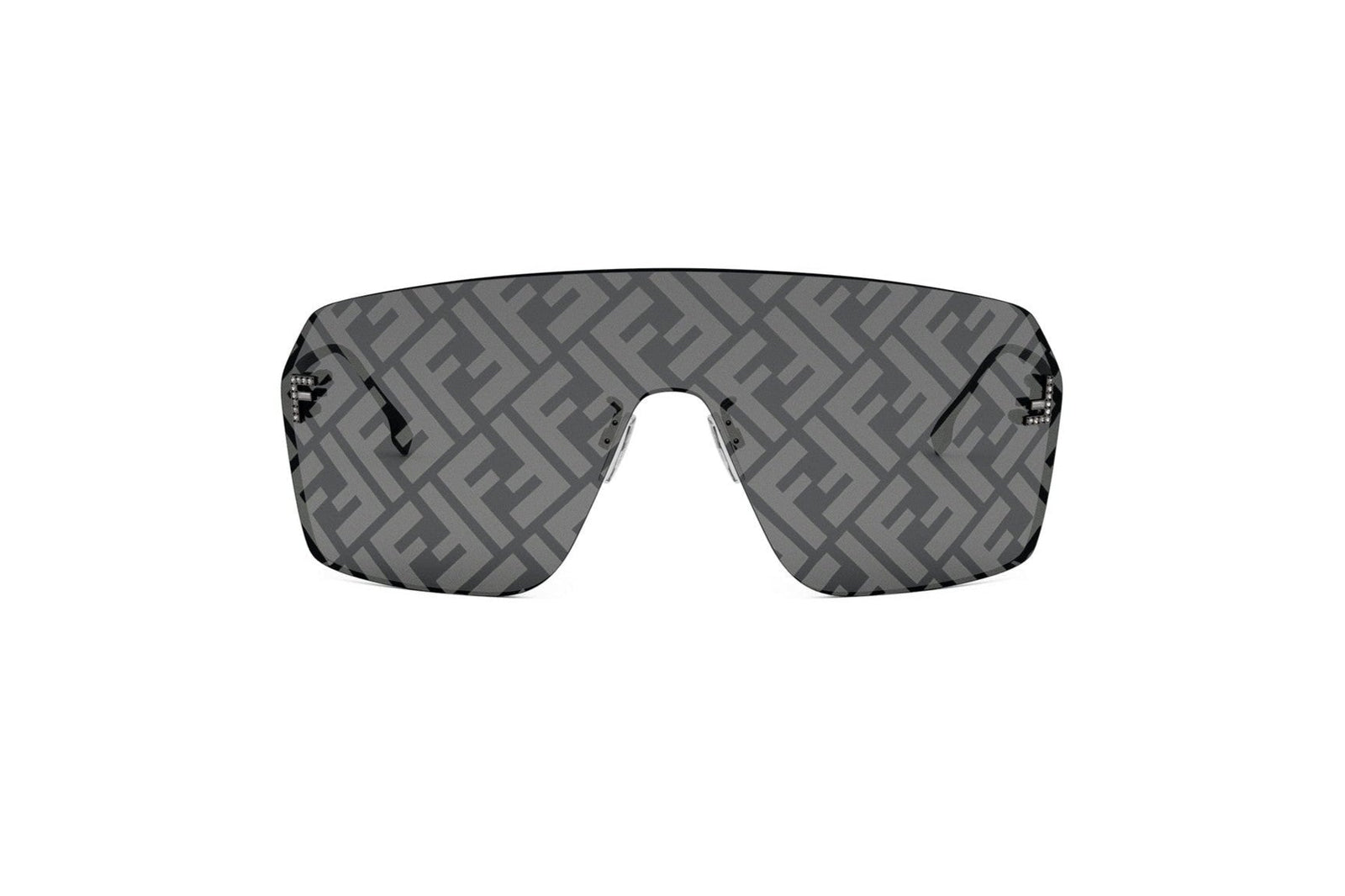 Fendi First Crystal Black Rectangular Sunglasses – Good See Co.