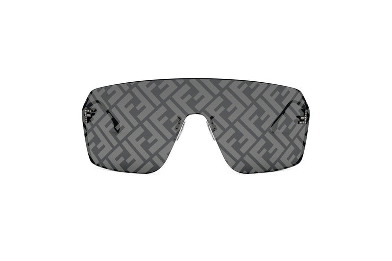 Fendi FIRST CRYSTAL FE4121US - FE4121US0002A 02A - Metal Matte Black With Grey Pattern Lenses